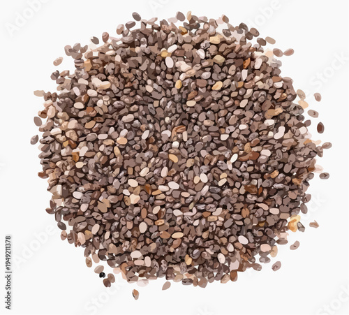 poppy seeds isolated on white background