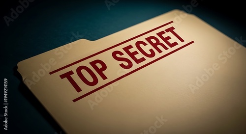 A manila folder, stamped with 