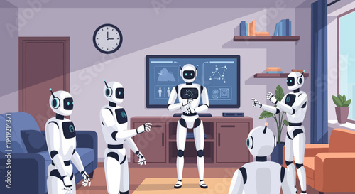 Robots Interacting with Television and Each Other.