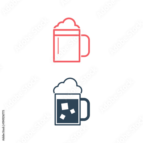 Soft drink vector icons set illustration.