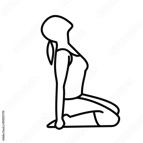 Woman On Her Knees Looking Up –  sports icons