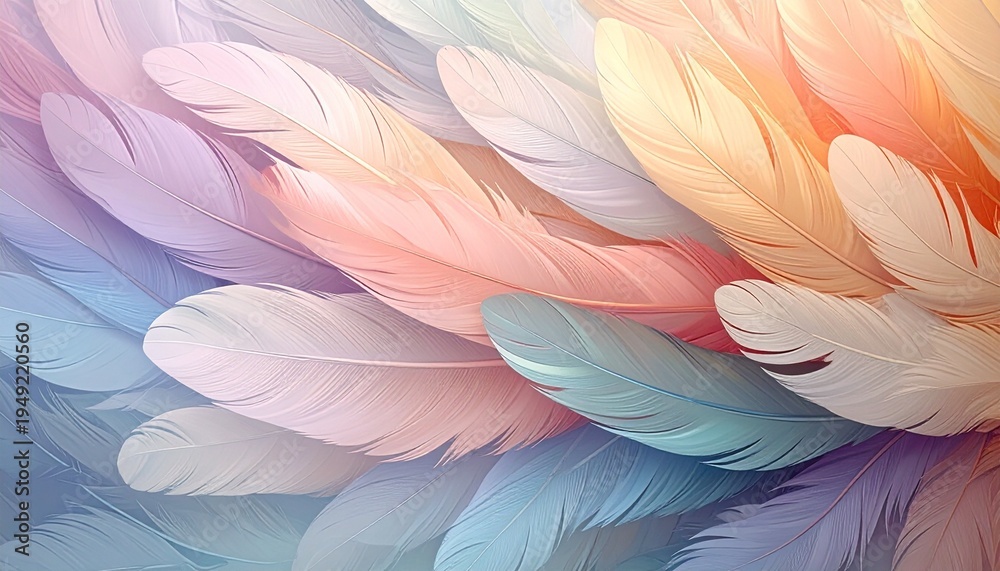 Obraz premium Abstract Bird Feather Background with Soft Decorative Texture 