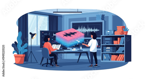 Graphic Designers Working on Digital Art Project.