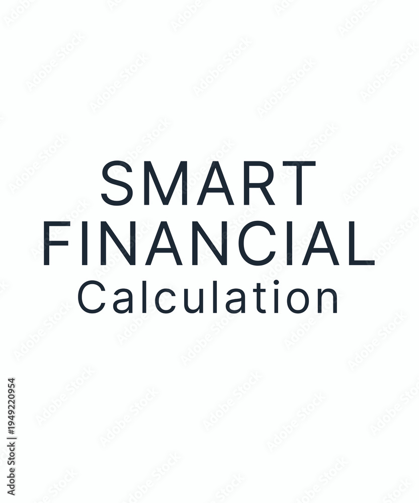 Fototapeta premium Smart Financial Calculation Concept with Digital Calculator, Budget Planning Analysis, Investment Math Strategy, Financial Data Processing and Business Accounting Analytics Illustration