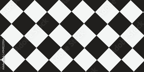 Vector seamless pattern. Abstract diamond checkerboard background. Monochrome hand drawn texture illustration. Modern classic check. Wall coverings, trendy hipster fashion print. Masculine home decor