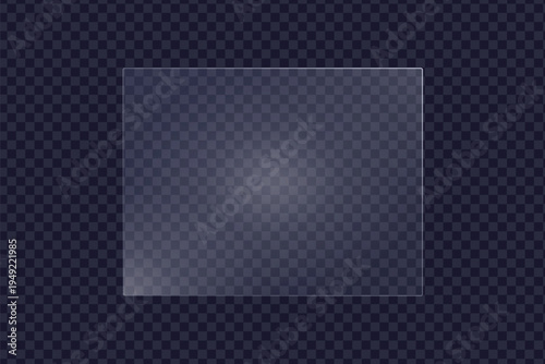 light realistic glass frame overlay light diffused center blur reflection glare transparent screen glassmorphism shiny