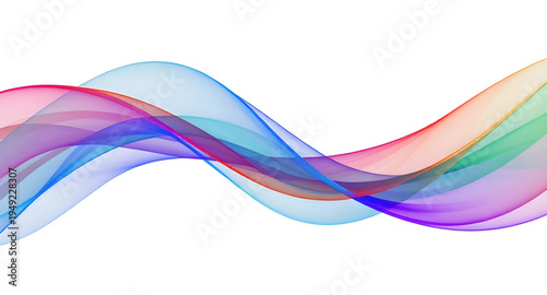 abstract colorful wave background isolated on white background design, gradient wave illustration with colorful fluid motion design, abstract wave background with vibrant colors and smooth gradient de