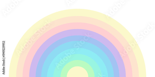 Pastel Rainbow Arch Background with Soft Colorful Minimal Abstract Design