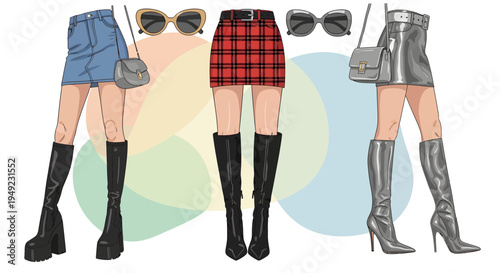 Fashionable Outfits With Boots And Accessories.