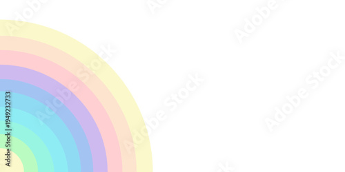 Soft Pastel Rainbow Arc Background with Minimal Colorful Abstract Gradient Design