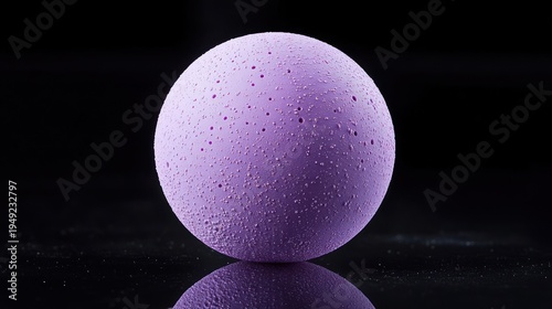 Purple sphere on black background
