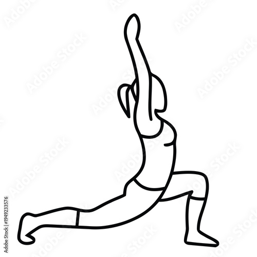 Woman Stretching and flexing Legs with Arms Up – sports icons