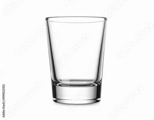 Clear Shot Glass mock up isolated on white background