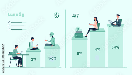 A calm and focused scene depicting a job interview or business meeting. Ideal for illustrating recruitment, hiring processes, or remote work environme