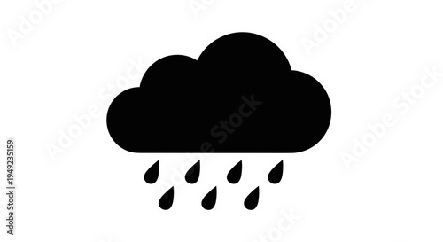 Black Cloud with Rain Drops.