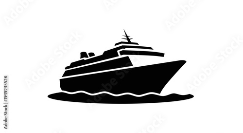 Large Luxury Cruise Ship Boat.