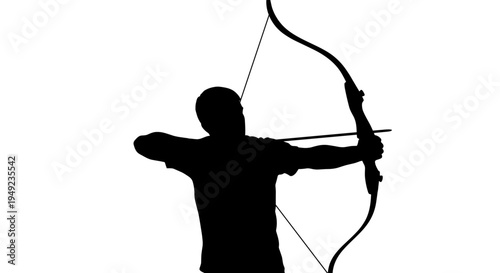 Man holding a bow and arrow.
