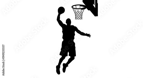 Man playing basketball silhouette 1.
