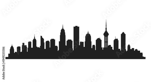 New York City Skyline Silhouette.