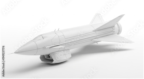 Sleek White Model Aircraft Displaying Advanced Aerodynamic Design.