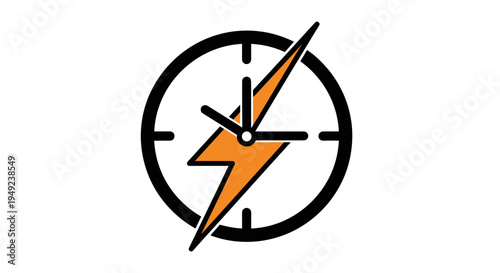 Electric compass navigation symbol.