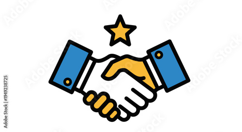 Handshake Business Partnership Agreement.