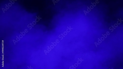 Blue smoke and dust on a black background. Fast-moving fog and smog 4K video
