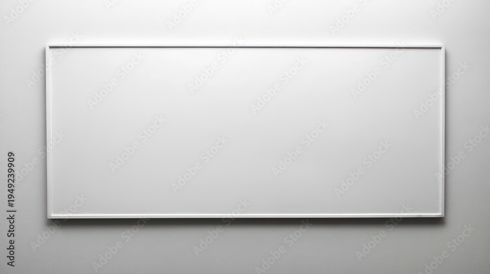 Obraz premium Empty white picture frame on a wall