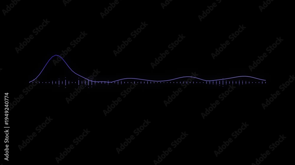 A colorful sound wave visualizer with glowing vertical bars and ...