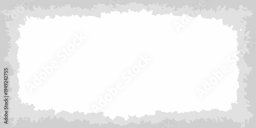 Abstract white rectangle framed by a rough textured gray border