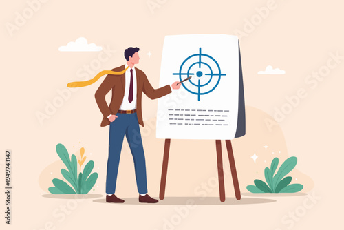 Business Man With Target Board