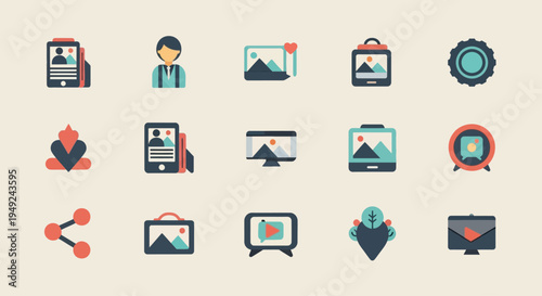 Collection of Modern Flat Design Icons.