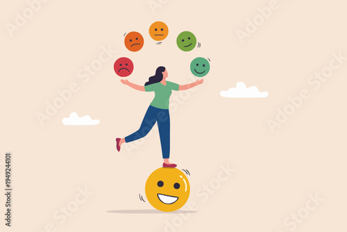 Woman Balancing Emotions