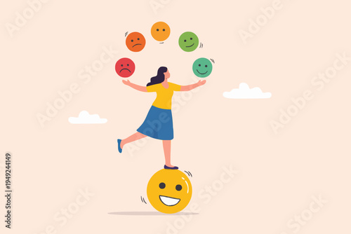 Woman Balancing Emotions