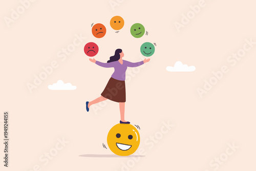 Woman Balancing Emotions