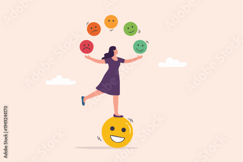 Woman Balancing Emotions