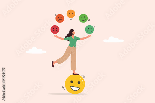 Woman Balancing Emotions