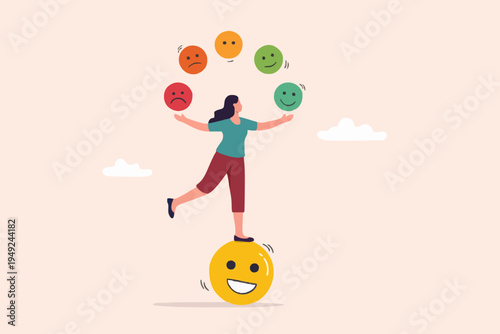 Woman Balancing Emotions