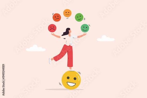 Woman Balancing Emotions