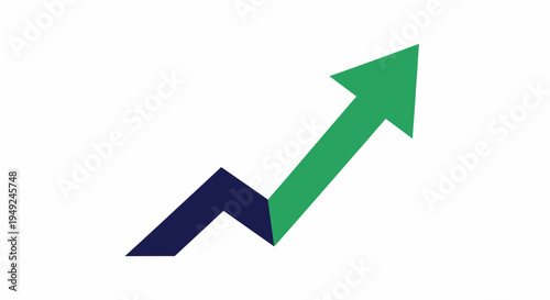 An upward arrow symbolizing growth, progress and success