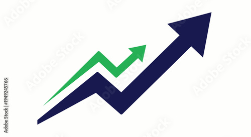 Abstract graphic depicting growth and progress, showing upward-pointing arrows