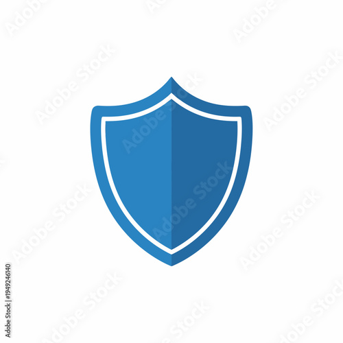 Free Download A blue shield, symbol of protection and security, against a simple background. The shield is a solid blue, with a white outline - GFXLoad