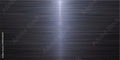 A polished stainless steel plate features a brushed silver metal texture with a shiny industrial gray pattern, creating a sleek metallic backdrop design for a modern wallpaper or surface illustration
