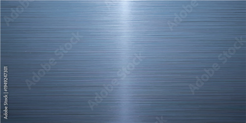 A polished silver stainless steel plate with an industrial brushed metal texture creates a shiny gray metallic pattern on this sleek chrome aluminium alloy surface backdrop