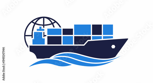A symbolic representation of global shipping and maritime transportation