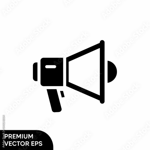 A simple, stylish megaphone icon with premium design