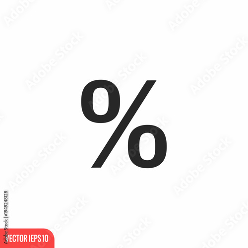 Percentage symbol, a visual representation of financial or data-related concepts 