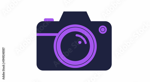 Camera icon vector illustration: a stylized representation of a photographic camera
