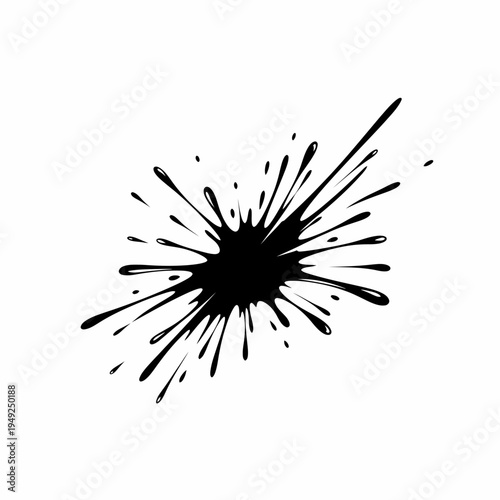 An artistic ink blot of black color 