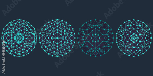 Four evolving teal wireframe ovals illustrate progressive complexity